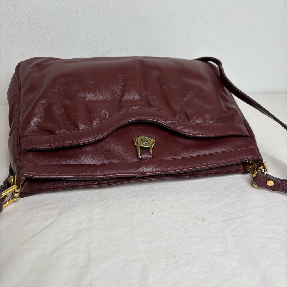 ETIENNE AIGNER Vintage Oxblood Burgundy Leather Crossbody Bag Purse Classic - Picture 15 of 16